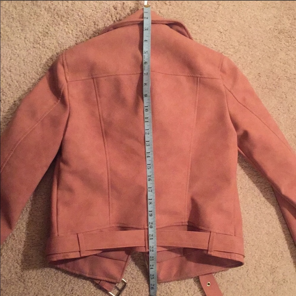 Pink small oversized moto jacket. Like new. - Picture 7 of 8